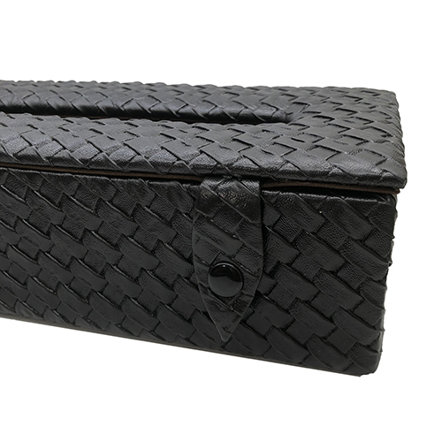Black Designer Leather Tissue Paper Box - Color: Different Available