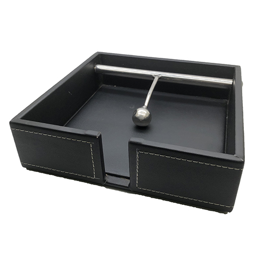 Black Tissue Paper Tray With metal Holder