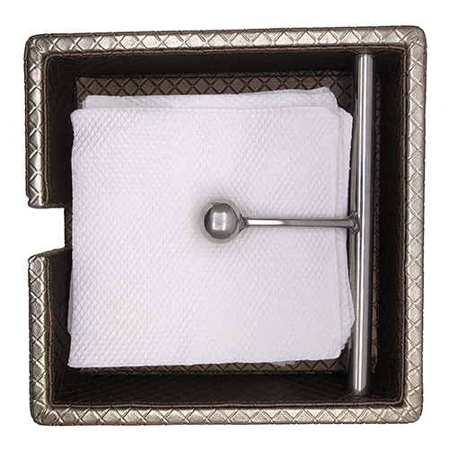 Black PU Leather Napkin Holder Tray