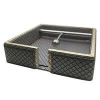 Pure Leather Tissue Paper Tray With Holder - Color: Different Available