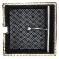 Pure Leather Tissue Paper Tray With Holder