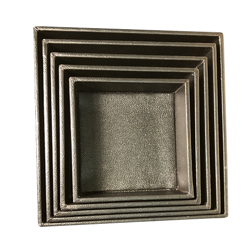 Black Leather Serving Tray Set - Color: Different Available