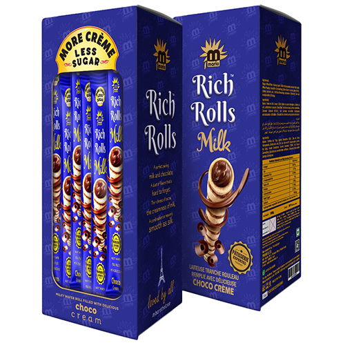 Rich Rolls Choco Wafer Roll-Wafer Sticks - Packaging: Box