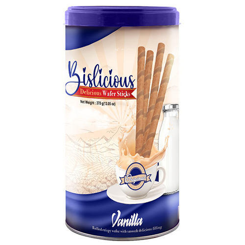 Bislicious Vanilla Wafer Roll-Wafer Sticks - Shape: Round