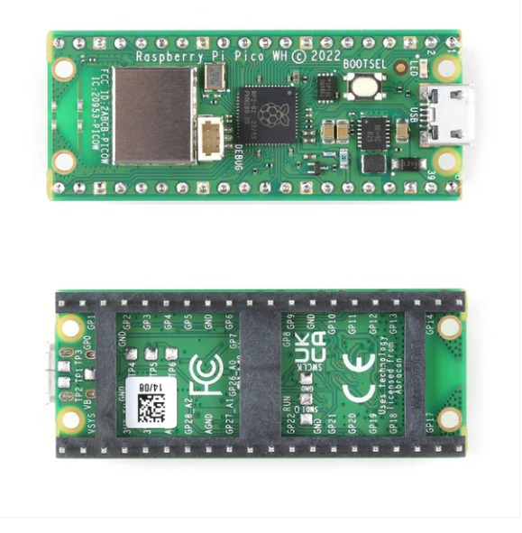 Raspberry Pi Pico WH RPi Pico WH RP2040 Dual-Core Arm Cortex-M0+ CPU Processor With Low-Power Consumption Raspberry Pi Pico WH With Soldered Headers