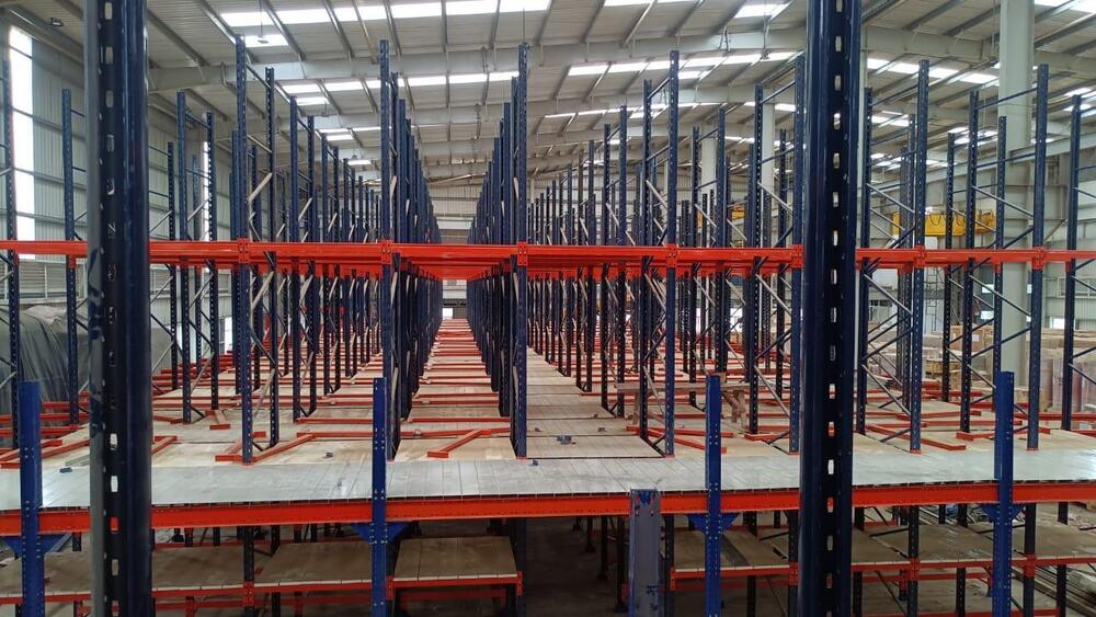 Pallet Racking System - Color: Blue Orange