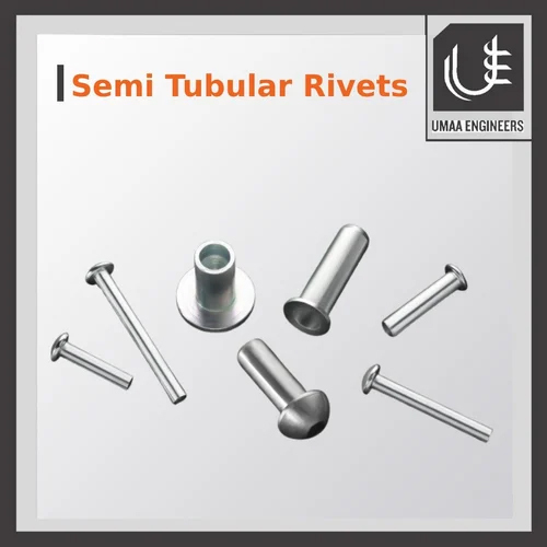 Semi Tubular Rivet - Color: Sliver