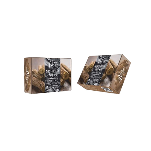 Charcoal And Mulethi Packaging Box - Color: Different Available