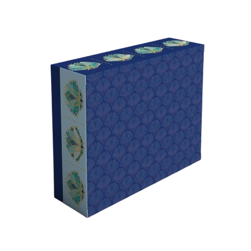 Blue Lotus Design Cardboard Box - Color: Different Available