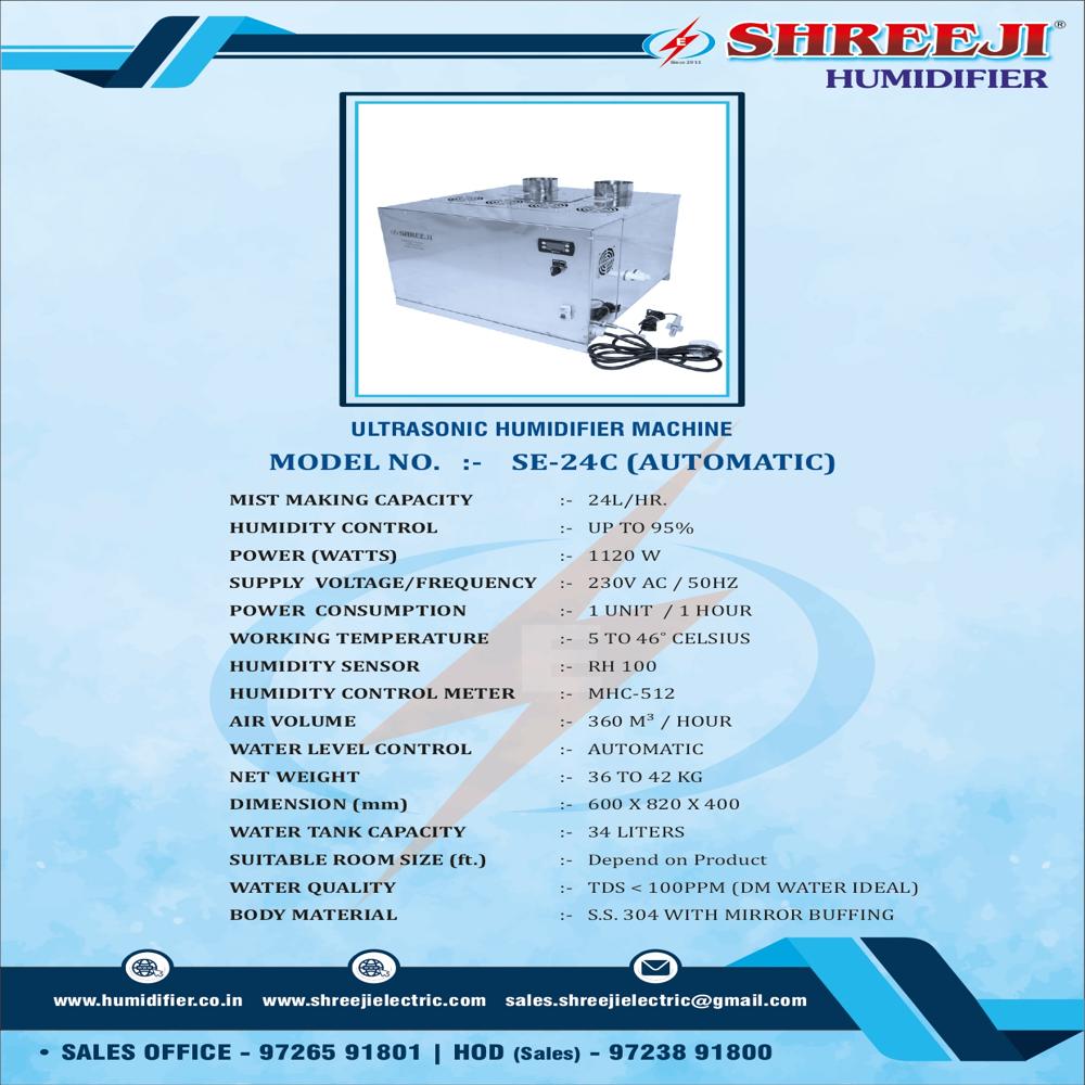 Silver Cool Mist Ultrasonic Humidifier Machine