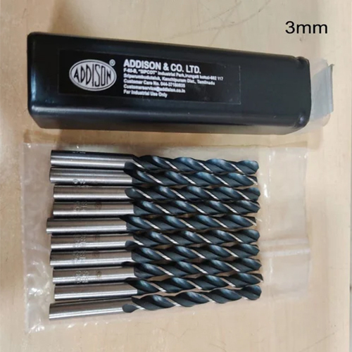 3 MM Addison HSS Parallel Shank Twist Drill