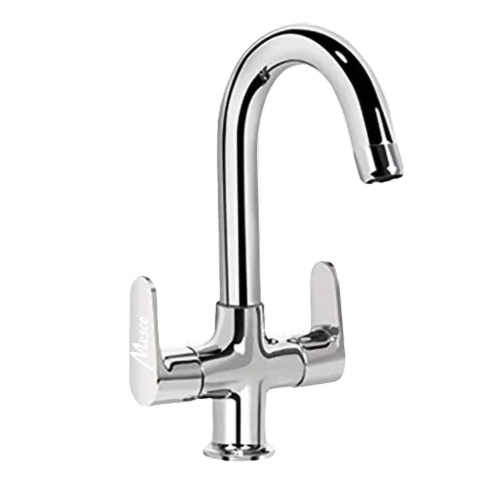 Center Hole Basin Mixer Taps - Color: Silver