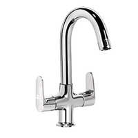 Center Hole Basin Mixer Taps - Color: Silver