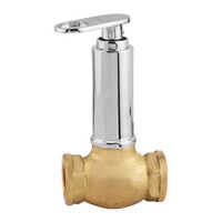 Brass Concealed Valve - Brass, 1/2 Inch, Silver Glossy Finish | Rust-proof Design Ideal For Elegant Bathroom Installations