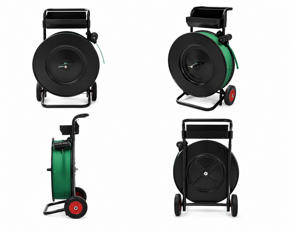 PET Strap Dispenser - Mild Steel 1500 Kilograms Load Capacity Color-Coated Black Finish | Ideal for Industrial Packaging Applications