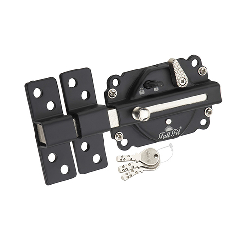 Black Iron 6 Turn Internal Lock With 3 Brass Key