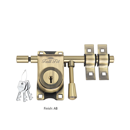 Antique Brass Aldrop Drawer Lock - Finish: Glossy