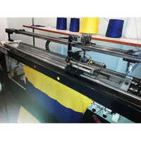 Industrial Semi Computerized Flat Knitting Machine - Color: Multicolor Paint Coated