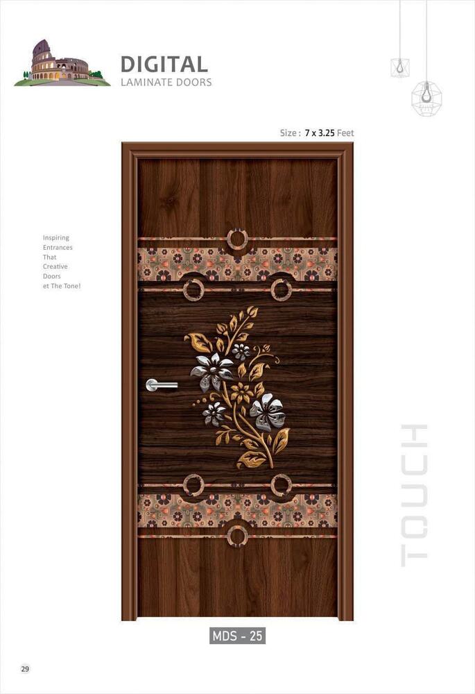 Designer Door Laminates - Laminate, 7x3.25 Ft | 0.82-0.85 Mm Thickness, Glossy & Matt Finish, Digital Print, Rivet Bag Packaging