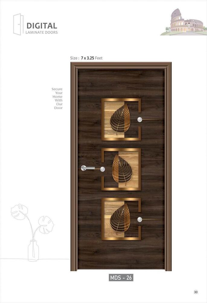 Designer Door Laminates - Laminate, 7x3.25 Ft | 0.82-0.85 Mm Thickness, Glossy & Matt Finish, Digital Print, Rivet Bag Packaging