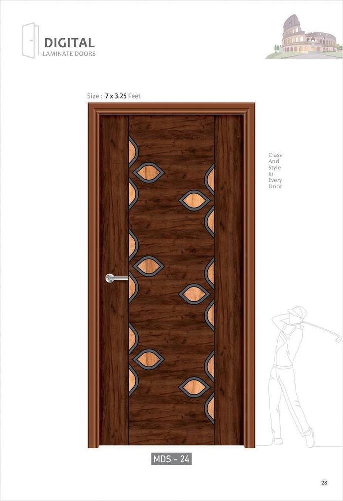 Designer Door Laminates - Laminate, 7x3.25 Ft | 0.82-0.85 Mm Thickness, Glossy & Matt Finish, Digital Print, Rivet Bag Packaging