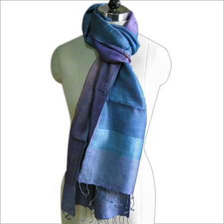 Two Tone Double Layered Natural Silk Scarf