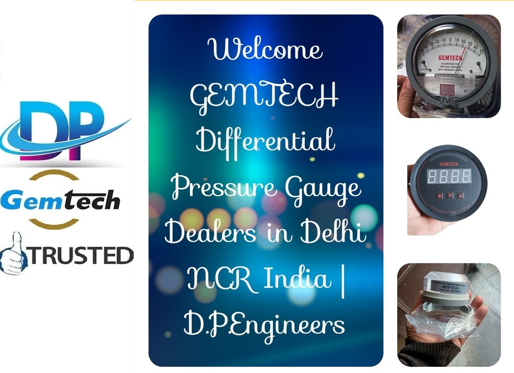 4 inch / 100 mm GEMTECH Differential Pressure Gauge Supplier From Kota Rajasthan