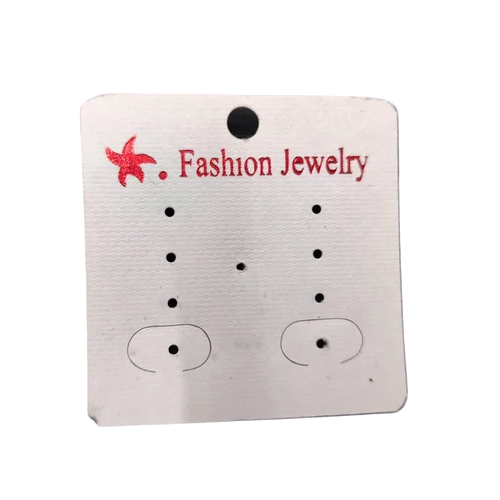 Customized Earring Card - Color: White