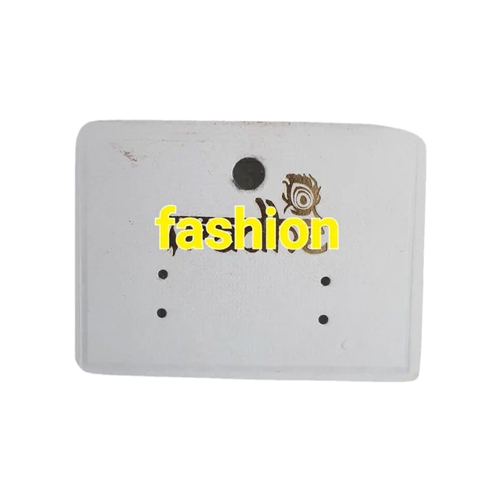 Customized Earring Card - Color: White