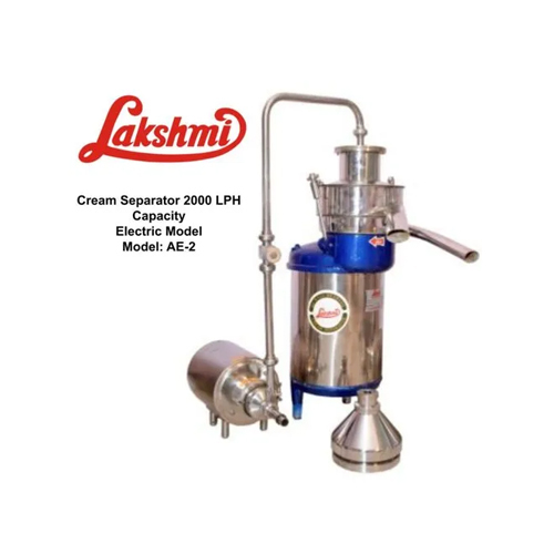 Ae-2-Pfs 2000Lph Lakshmi Cream Separator - Capacity: 2000 Ltr/Hr
