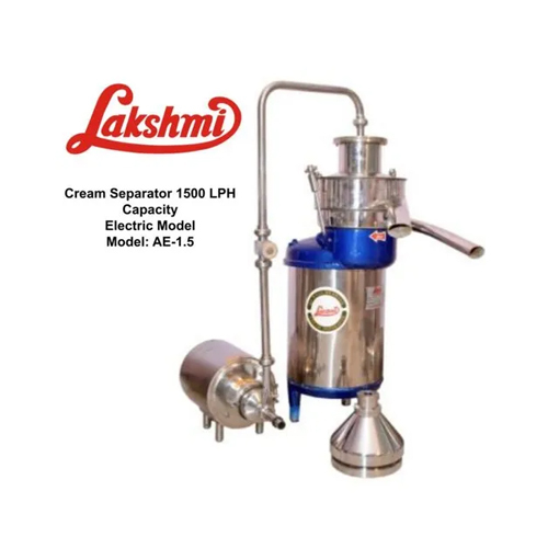 Ae-1.5-Pfs 1500Lph Lakshmi Cream Separator - Capacity: 1500 Ltr/Hr