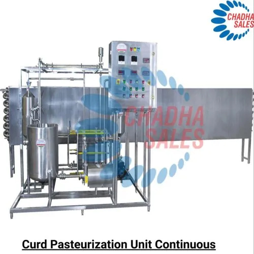 1000 LPH Continuous Curd Pasteurization Unit