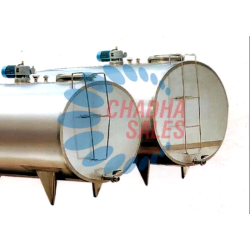 10000 Lit Ss 304 Milk Storage Tank - Color: Silver