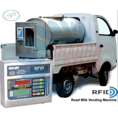 300 Ltr Road Milk Vending Machine With Rfid Panel - Color: Silver