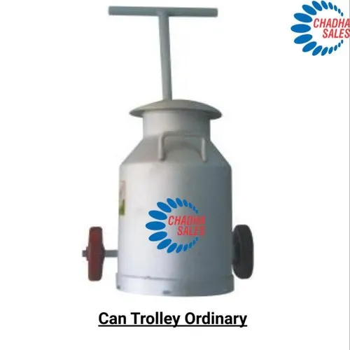 40 Ltr Ordinary Milk Can Trolley - Color: Silver