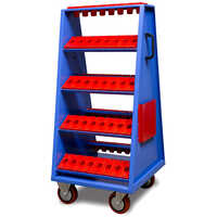 Cnc Tool Pocket Trolley - Color: Blue And Red