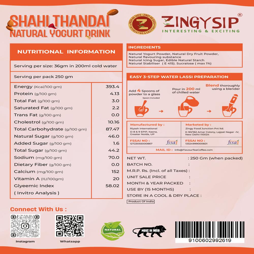 THANDAI NATURAL YOGURT DRINK