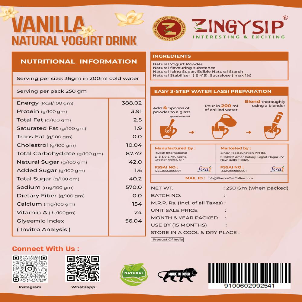 VANILLA NATURAL YOGURT DRINK
