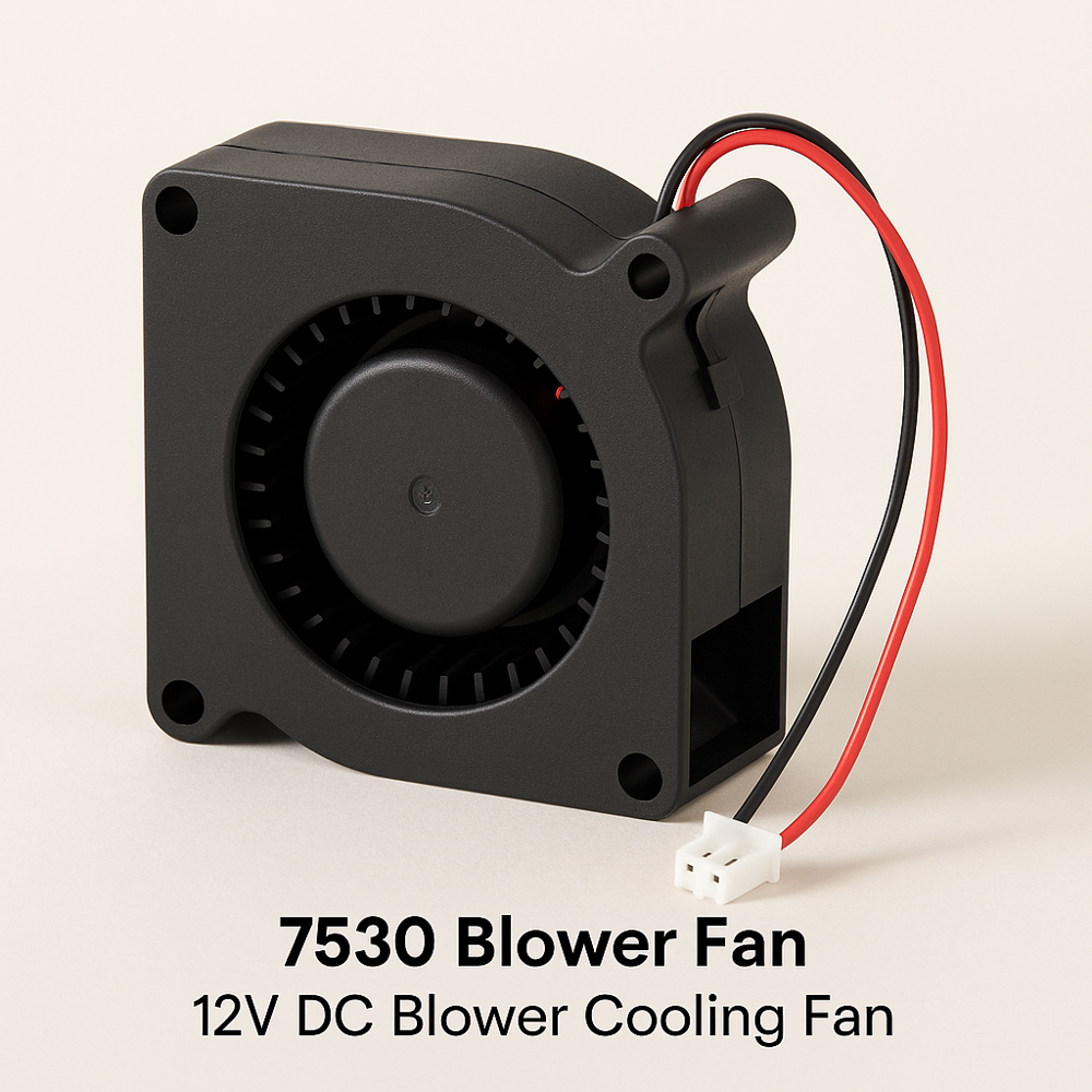  Blower Cooling Fan 7530 Blower Fan 12V DCLong Lasting Blower Fan With High Air Flow and Energy Efficient Cooling For Server Rooms Data Centers and Industrial Processes 