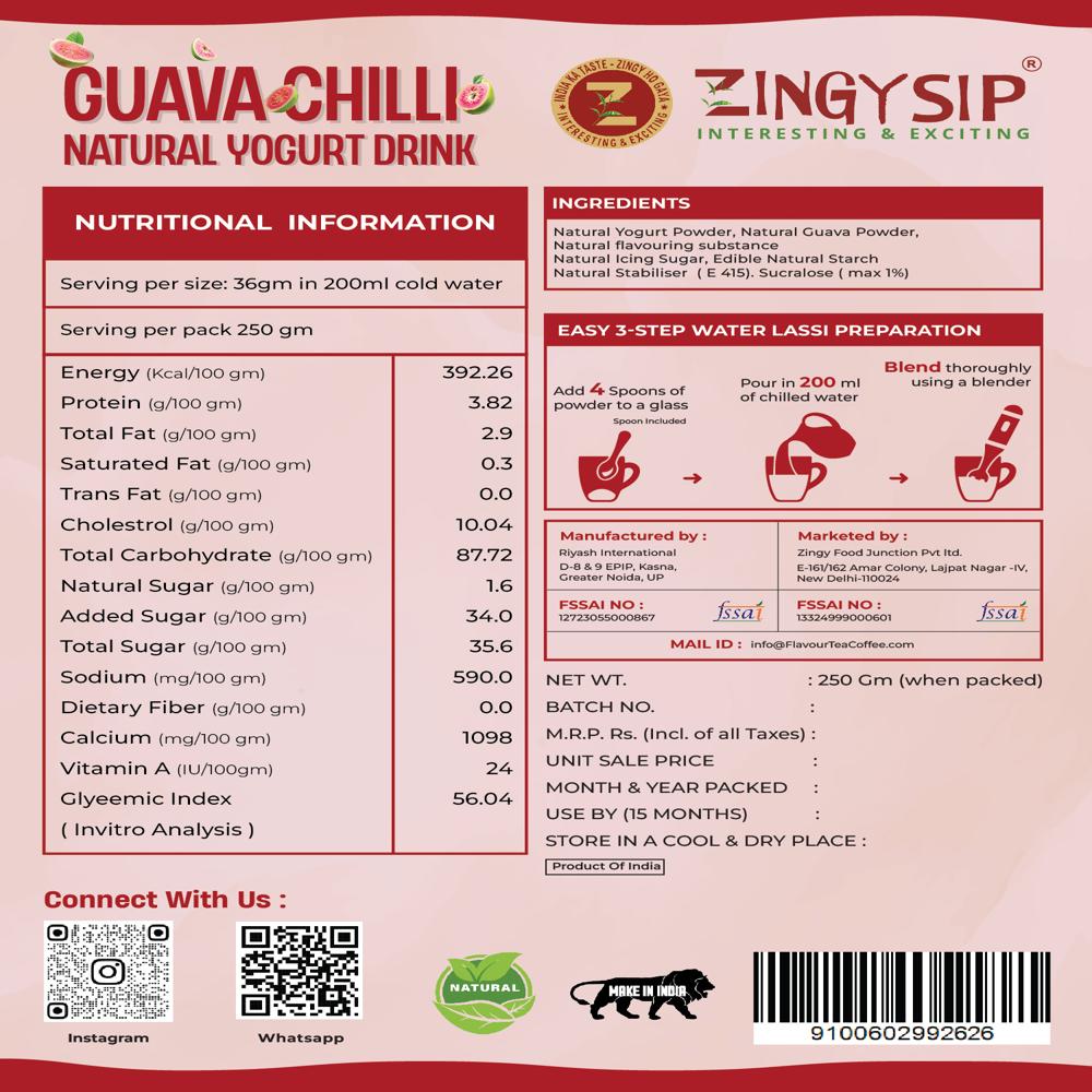 GUAVA CHILLI NATURAL YOGURT DRINK