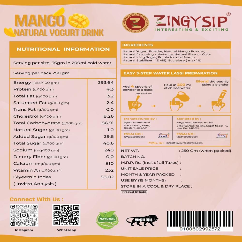 MANGO NATURAL YOGURT DRINK