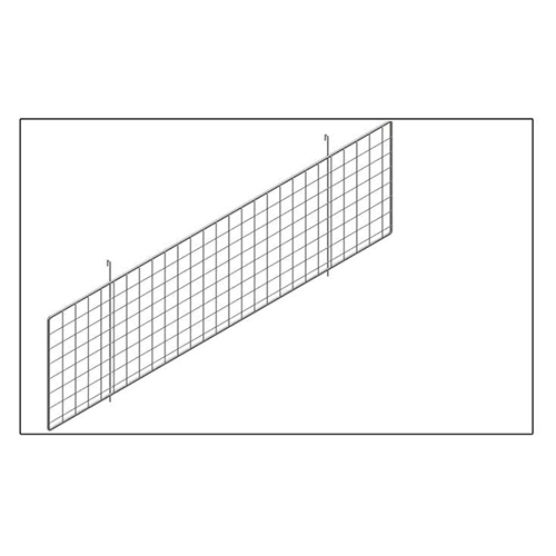 Hanging Divider Wire Mesh Decking - Color: Silver