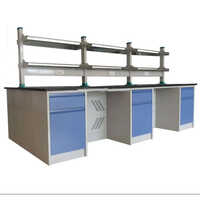 Mild Steel Laboratory Bench - Color: White And Blue