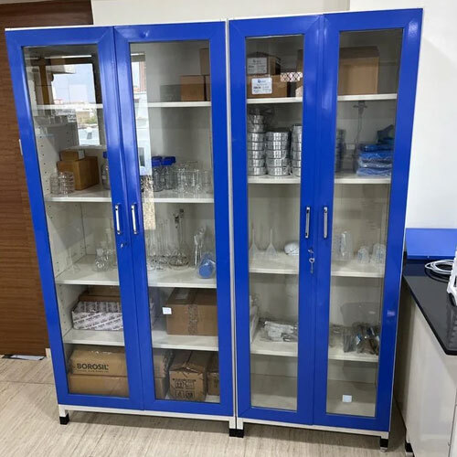 Laboratory Sample Storage Rack - Color: White And Blue