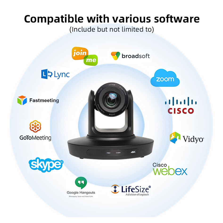VIDEOCAST VC90A 10X 4K AI Tracking PTZ Camera for Online Teaching, Worship etc