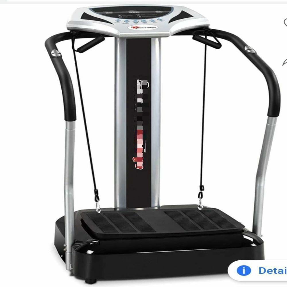 Vibration Machine For Gym & Home Use - Compact Design, Adjustable Speed, 2 Resistance Bands Included | Full-body Activation, Easy Controls