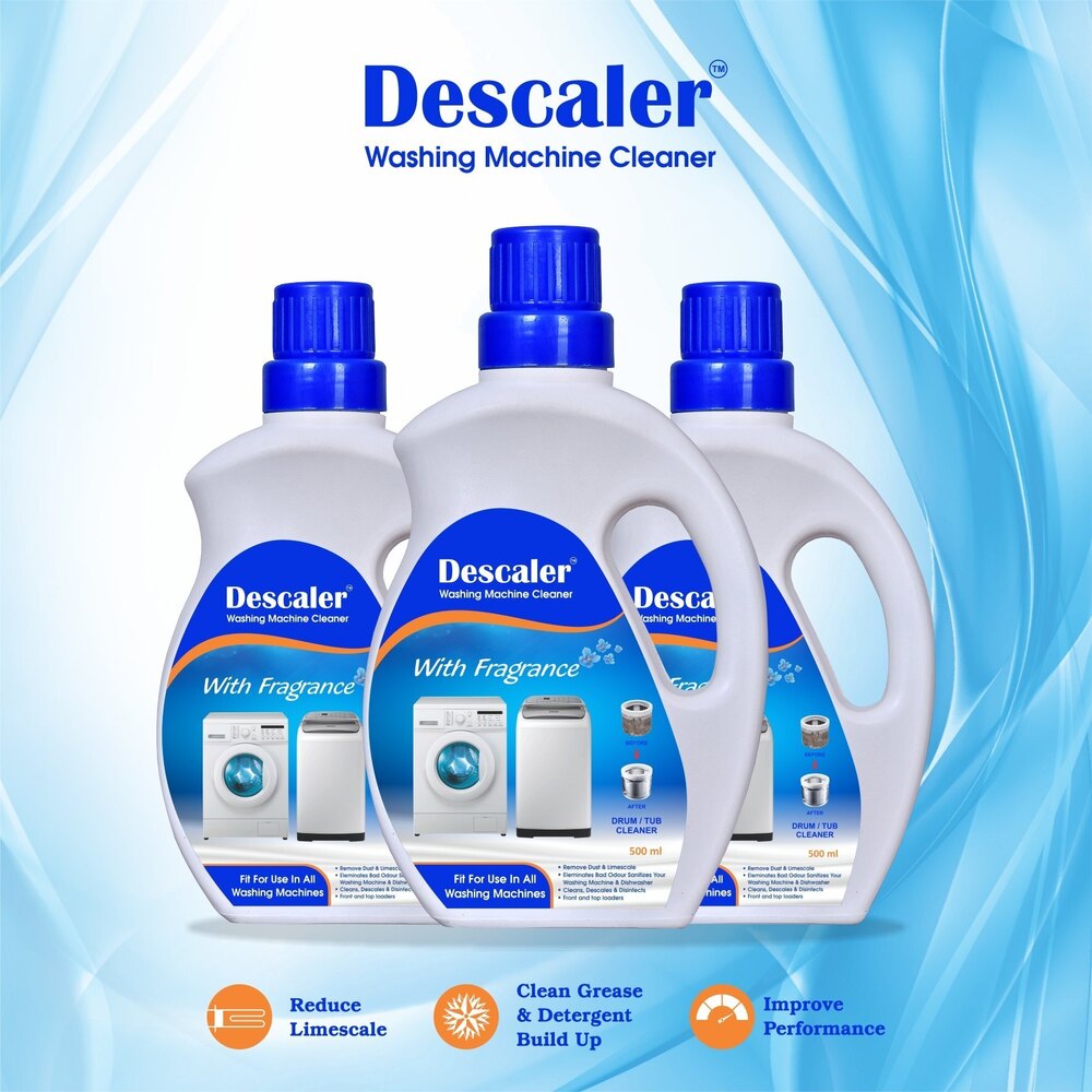 500 Ml Washing Machine Descaler - Durable Plastic Material Standard Size Designed For Industrial Washing Machine Cleaners