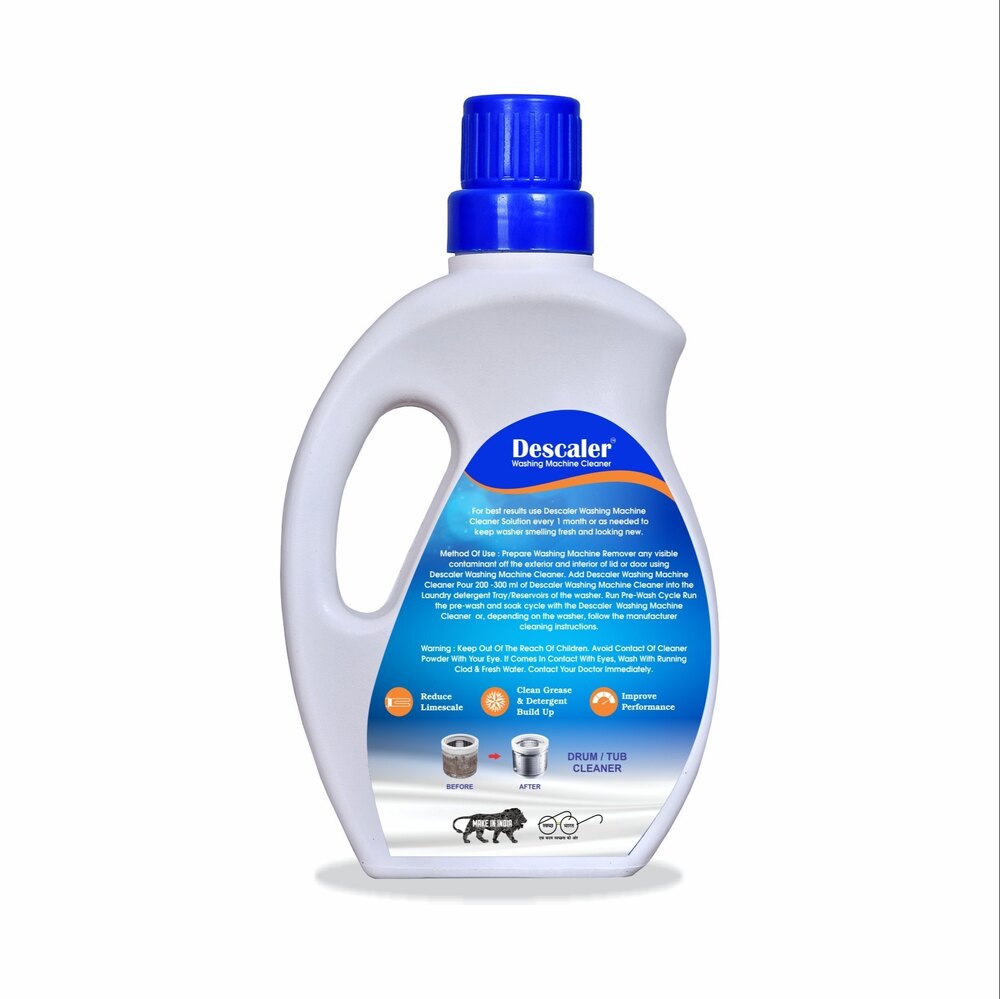 500 Ml Washing Machine Descaler - Durable Plastic Material Standard Size Designed For Industrial Washing Machine Cleaners