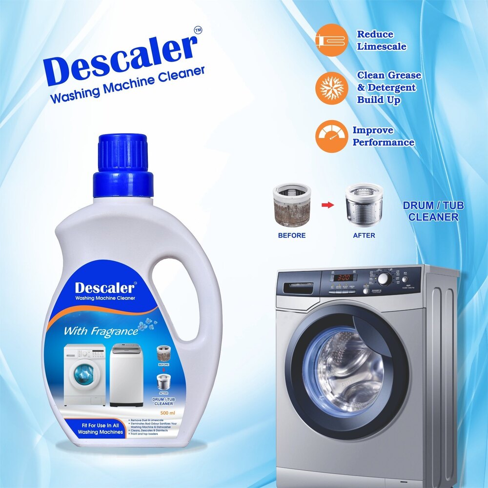 500 Ml Washing Machine Descaler - Durable Plastic Material Standard Size Designed For Industrial Washing Machine Cleaners