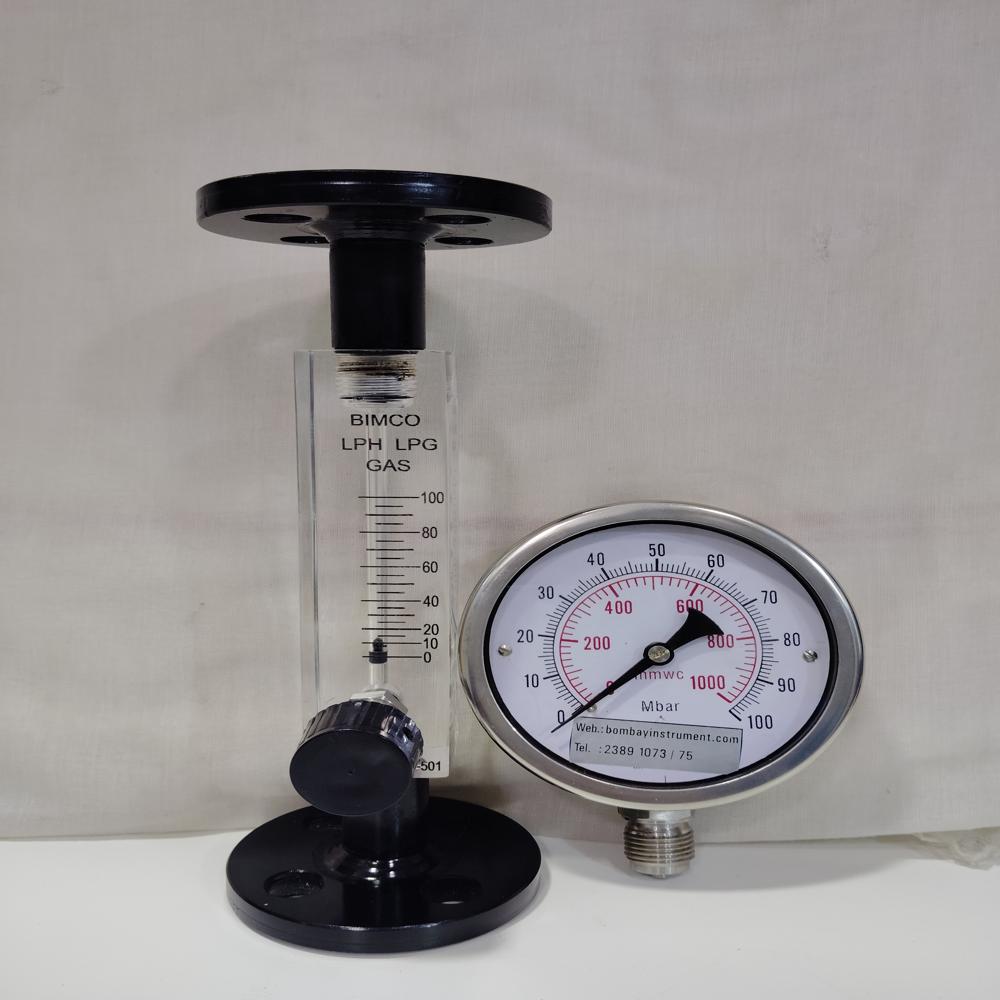 Flange Rotameter With Pressure Gauge
